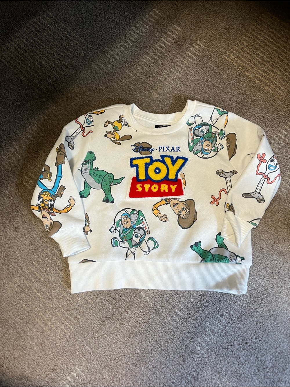 Disney Pixar Toy Story White Character Crewneck Sweatshirt
